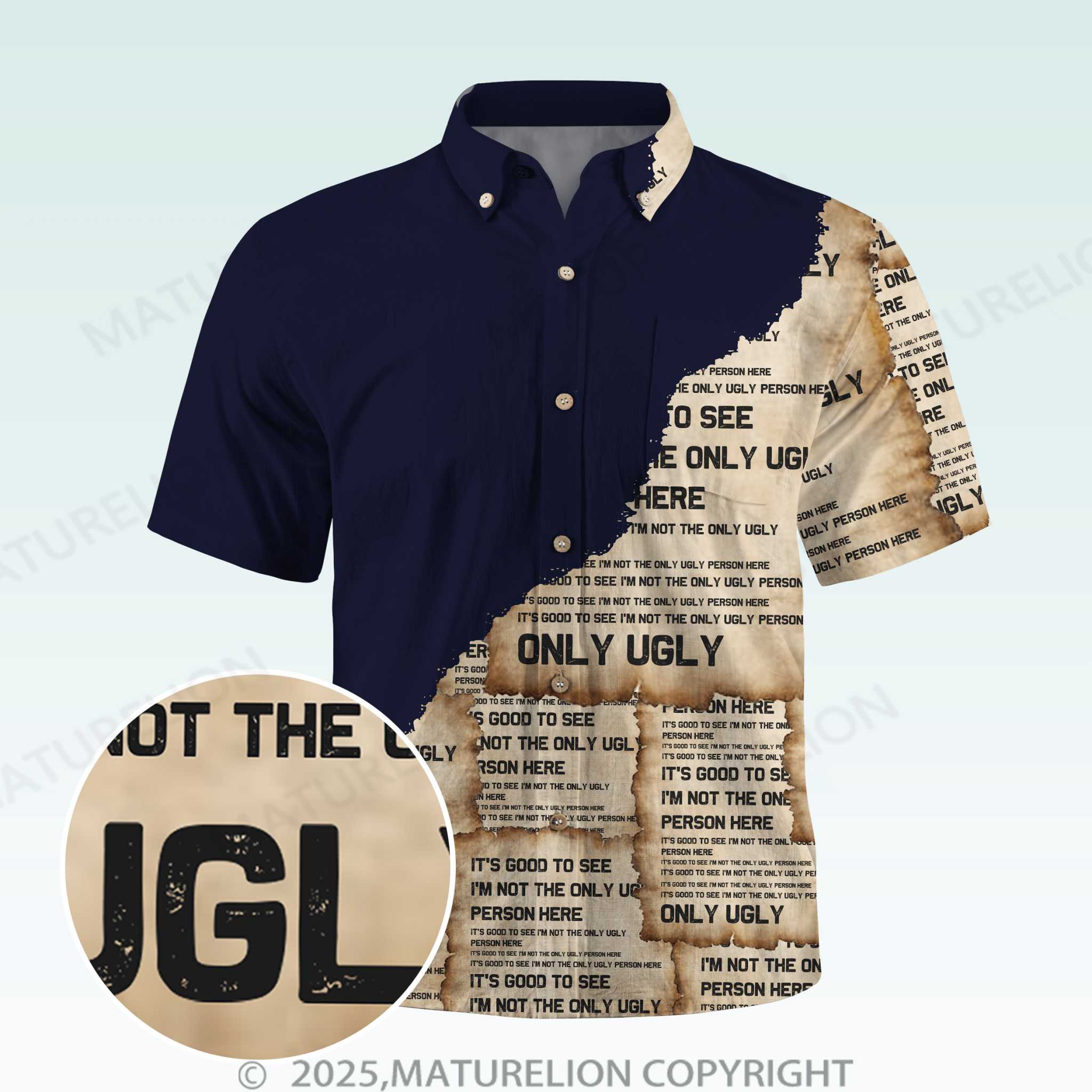 Maturelion Men's Hawaiian Shirt It's Good To See I'm Not The Only Ugly Person Here Hawaiian Shirt-Maturelion