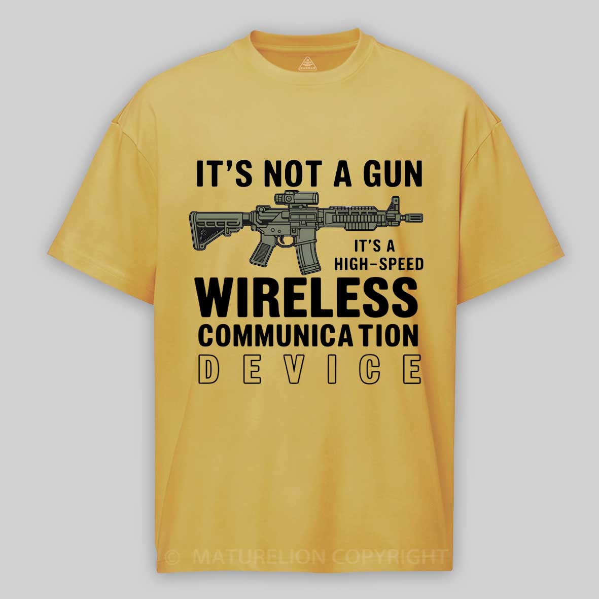 Maturelion Its Not A Gun Meme - Sarcastic Gun Gift -Its Not A Gun Cotton T-shirt