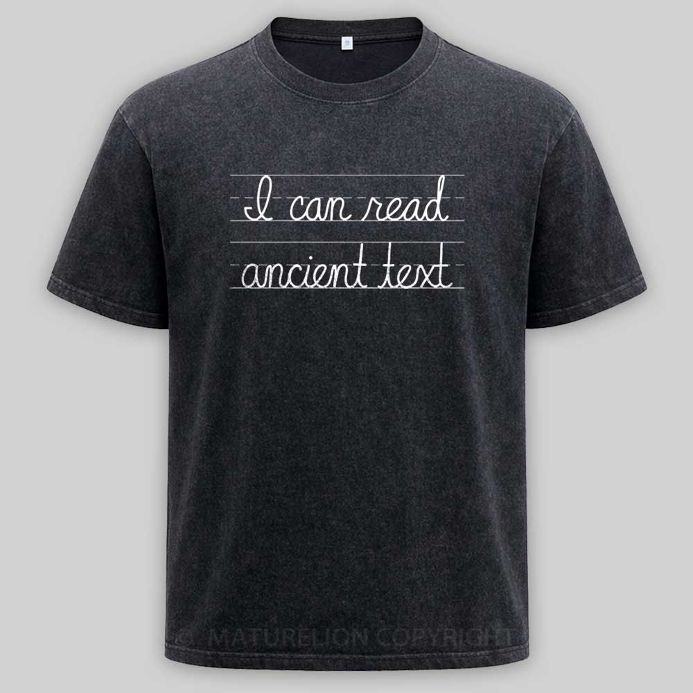 Maturelion Ancient Text Washed T-shirt