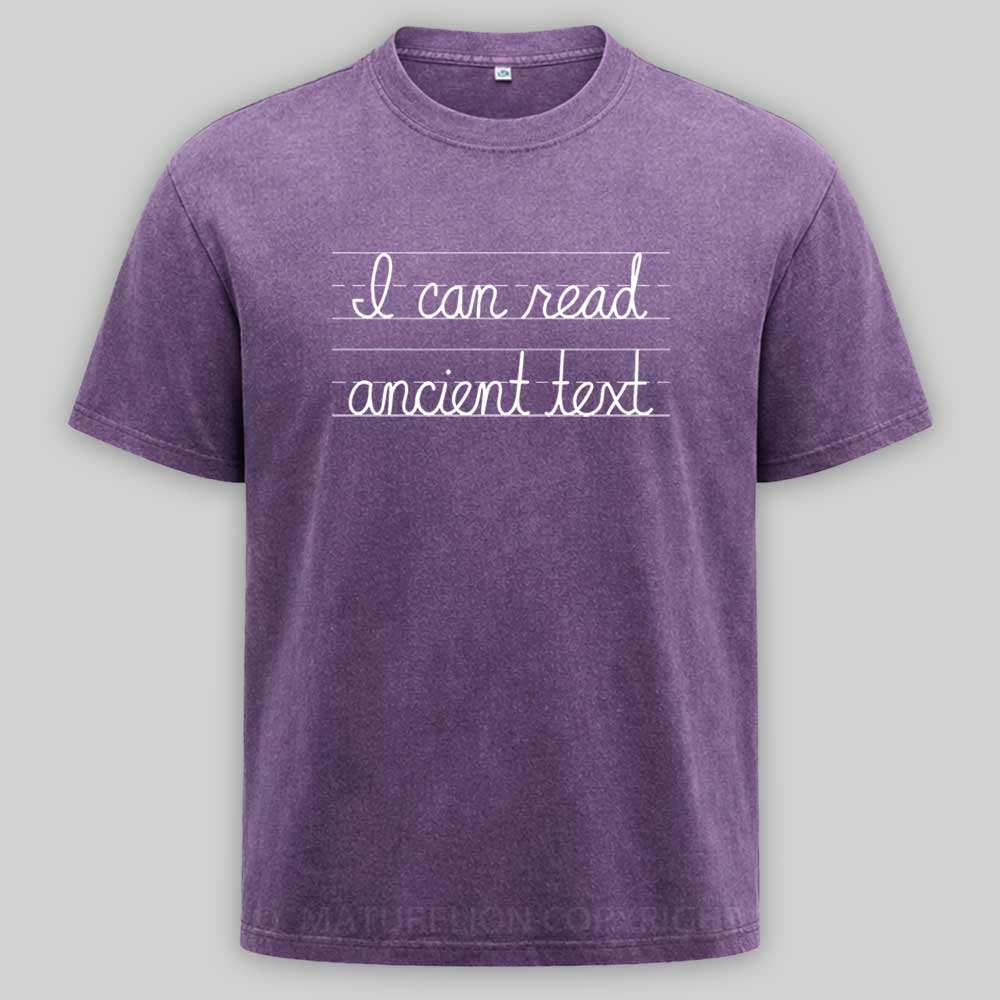 Maturelion Ancient Text Washed T-shirt