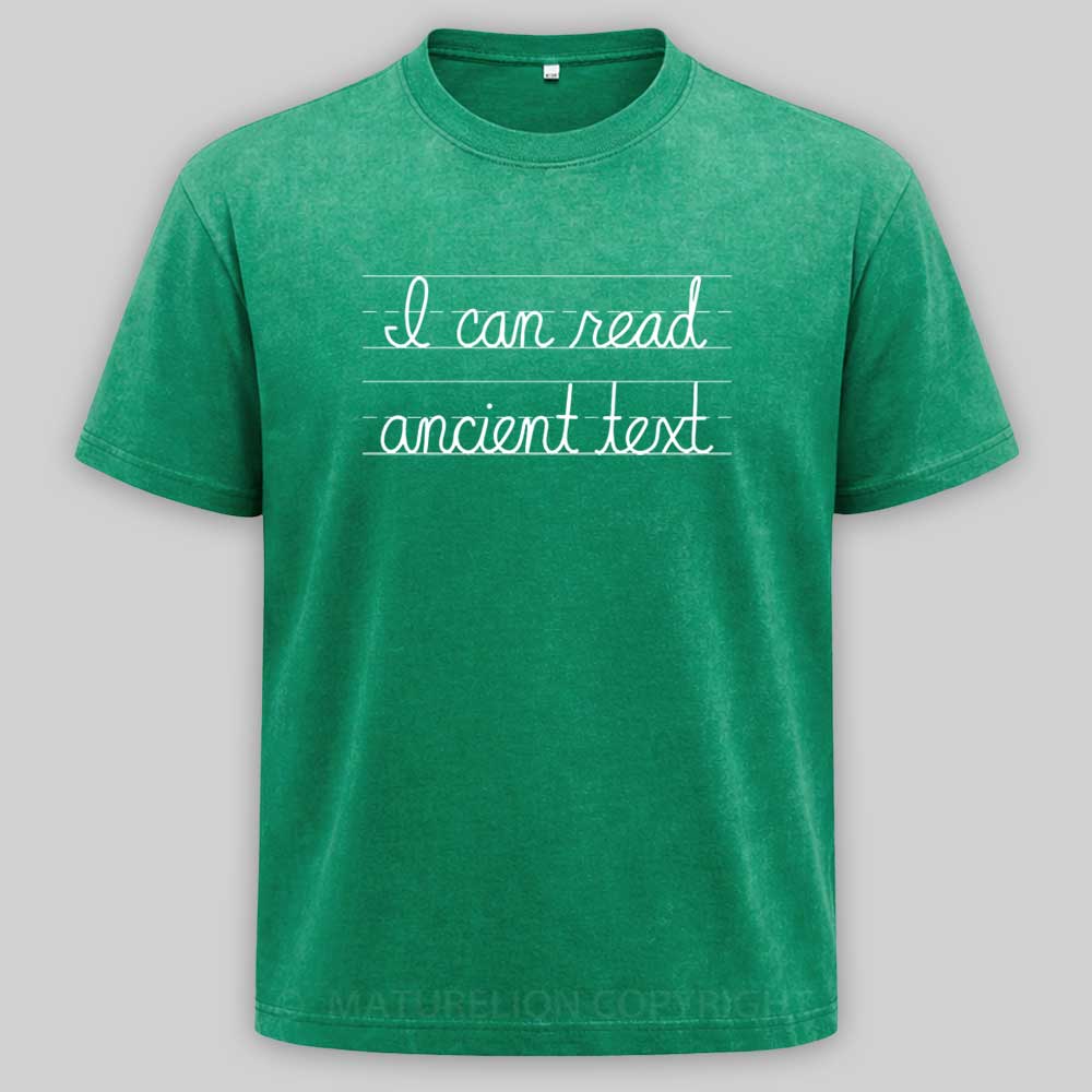 Maturelion Ancient Text Washed T-shirt