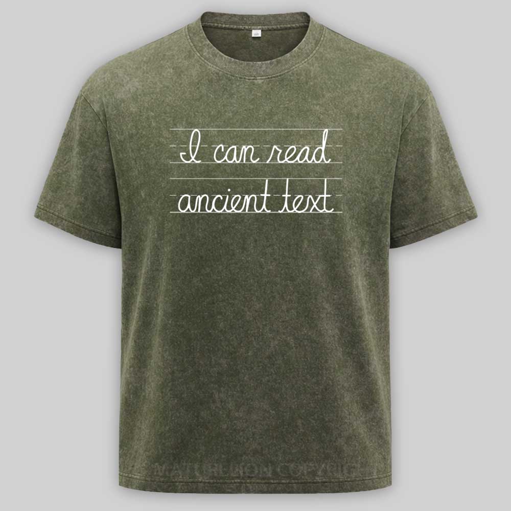 Maturelion Ancient Text Washed T-shirt