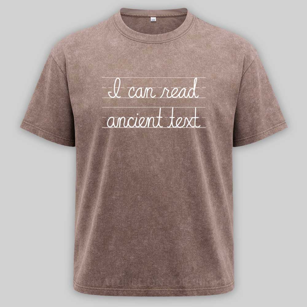 Maturelion Ancient Text Washed T-shirt