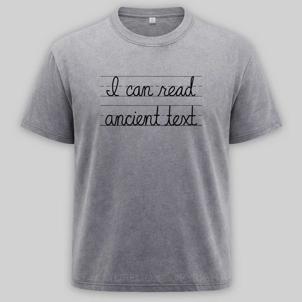 Maturelion Ancient Text Washed T-shirt