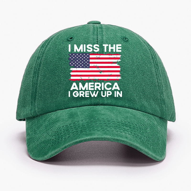 I Miss The America I Grew Up In USA Flag Cap (Free Customization)-Maturelion