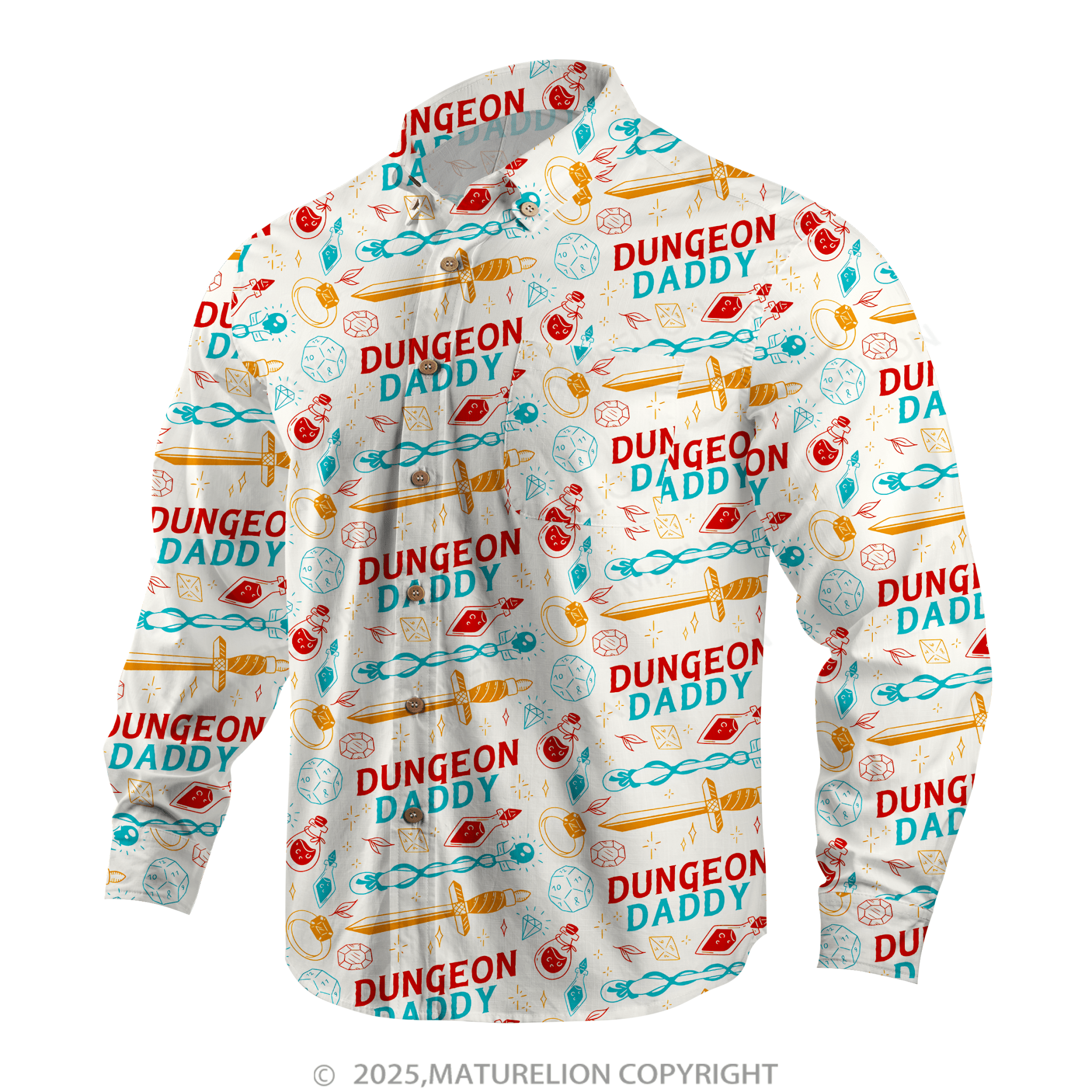 Maturelion Aloha Shirts Dungeon Daddy Inspired Hawaiian Shirt