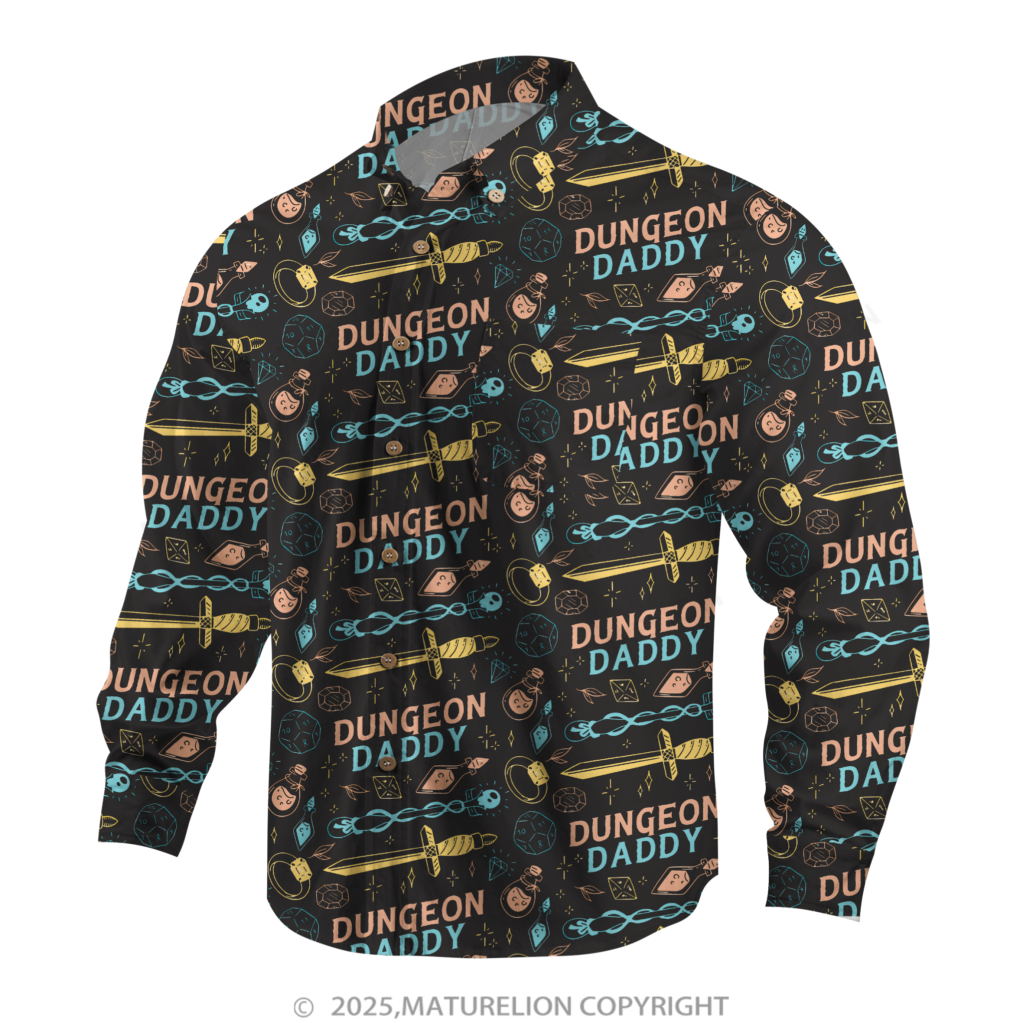 Maturelion Aloha Shirts Dungeon Daddy Inspired Hawaiian Shirt