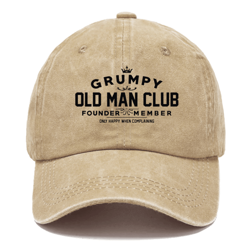 Grumpy Old Man Club Founder Member Only Happy When Complaining Funny Cap-Maturelion