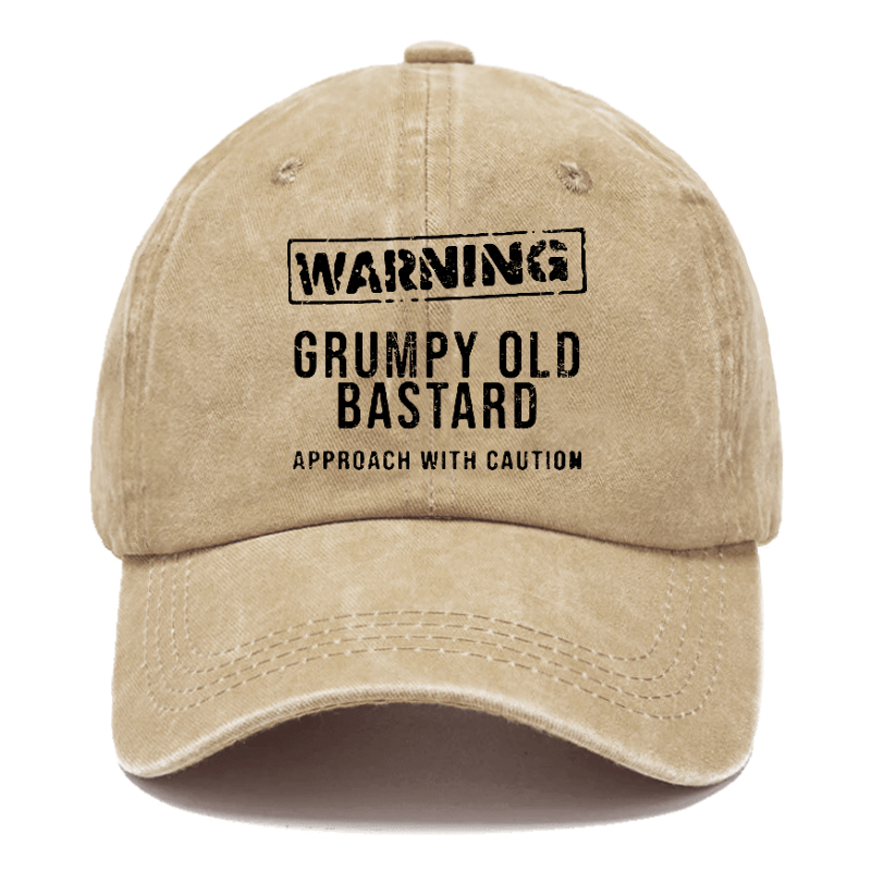 Warning Grumpy Old Bastard Approach With Caution Funny Saying Cap-Maturelion