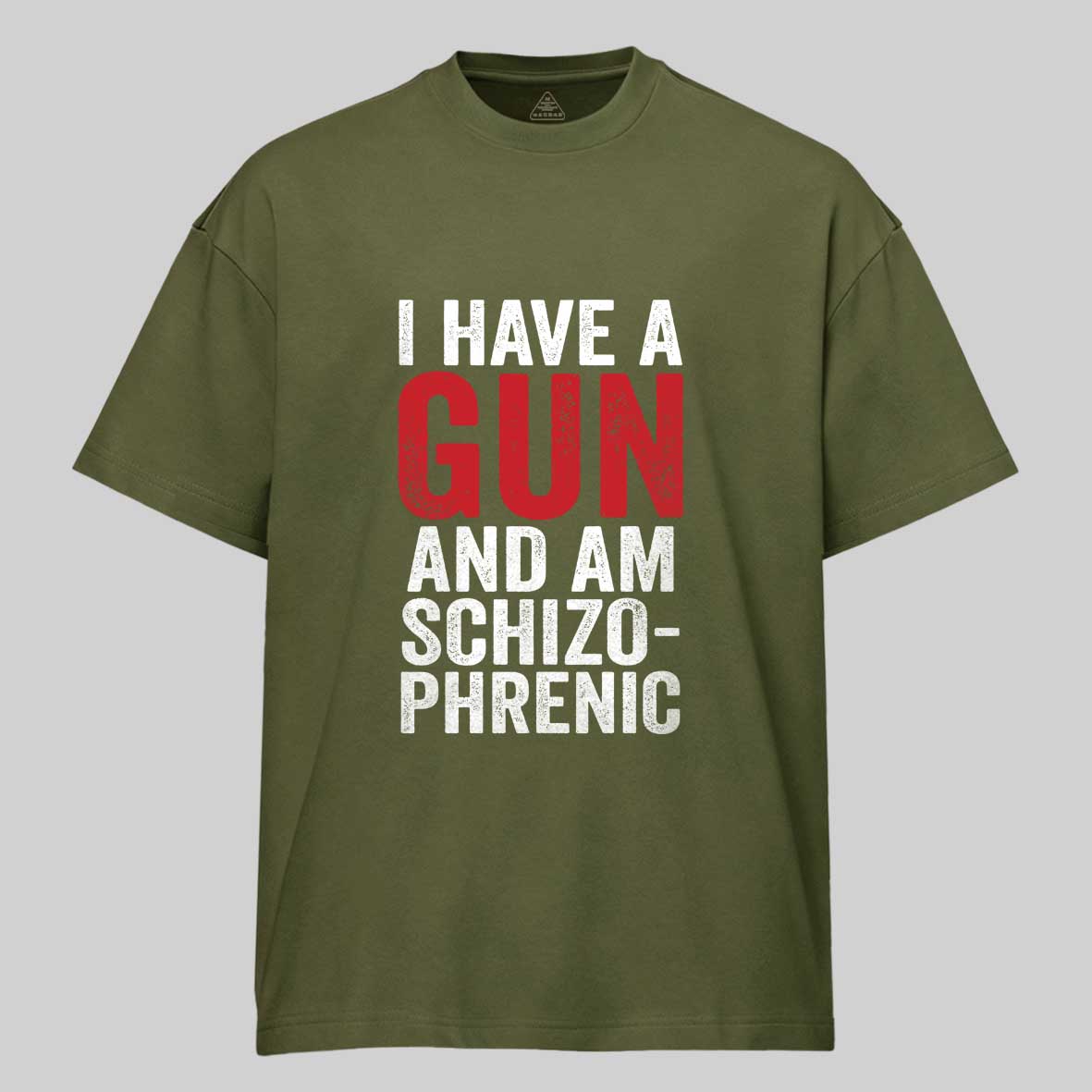 Maturelion I Have A Gun And Am Schizophrenic Cotton T-shirt