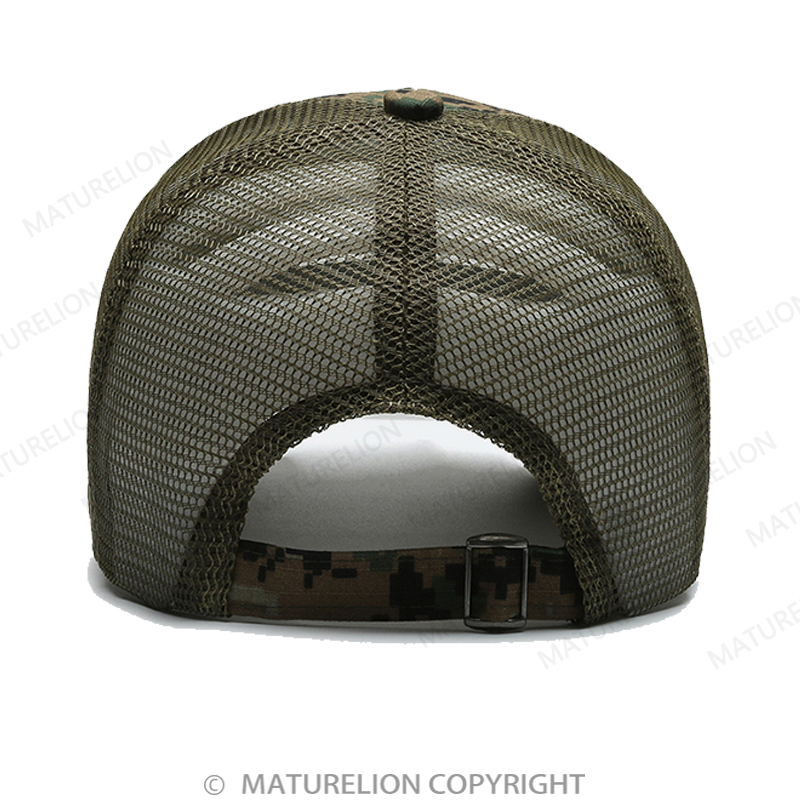 Maturelion American Flag Patch Mesh Trucker Hat