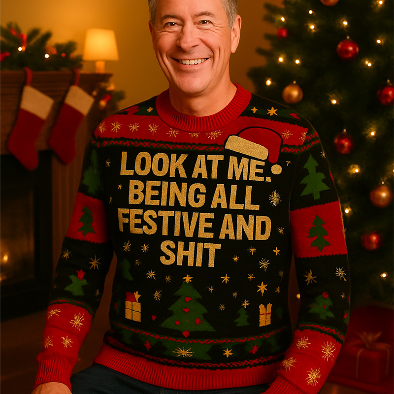Maturelion Look At Me Being All Festive And Shit Ugly Sweater