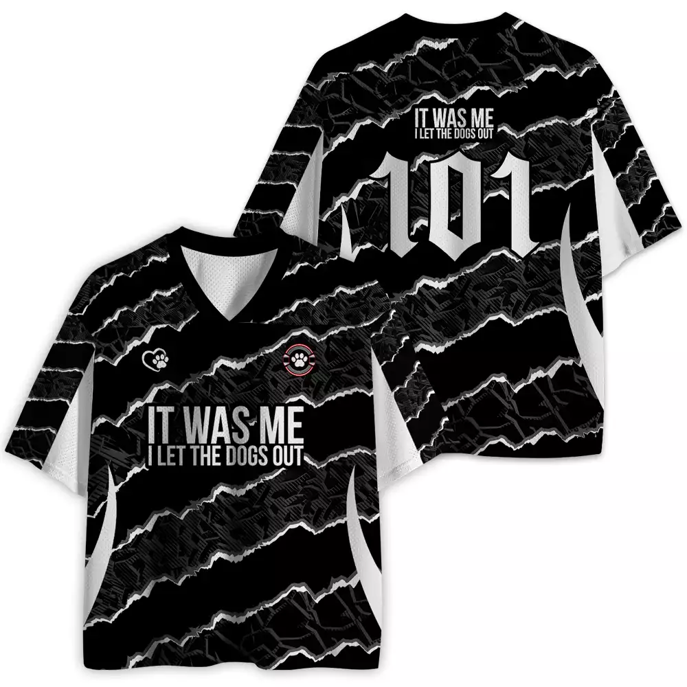 Maturelion It Was Me I Let The Dogs Out Mesh Jersey