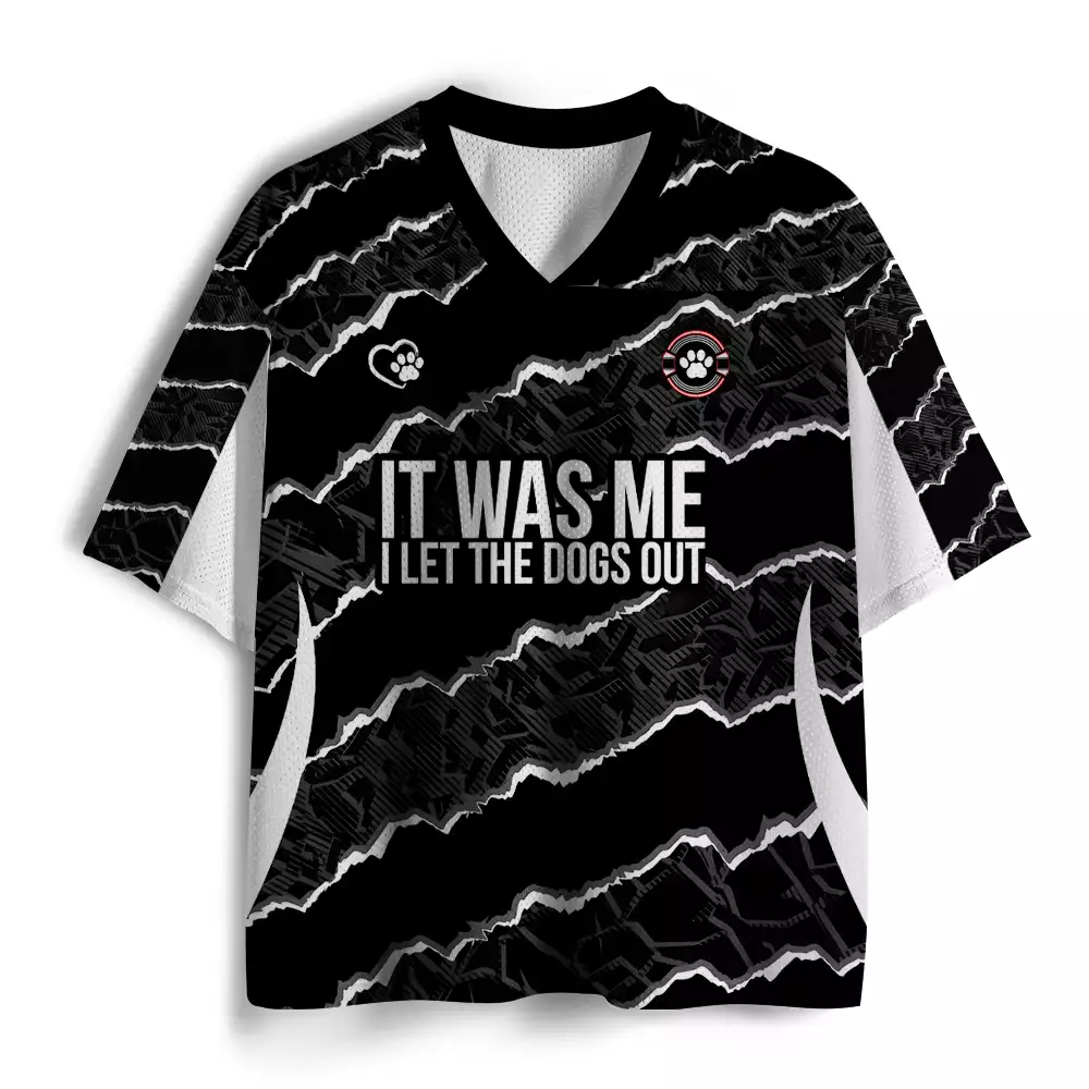 Maturelion It Was Me I Let The Dogs Out Mesh Jersey