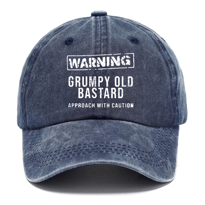 Warning Grumpy Old Bastard Approach With Caution Funny Saying Cap-Maturelion