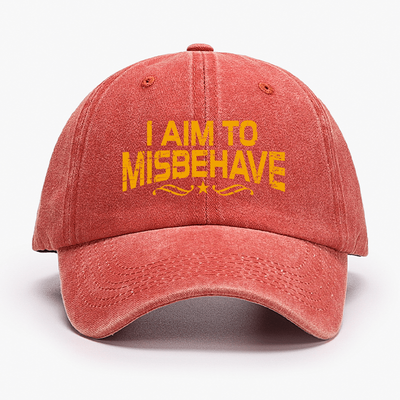 I Aim To Misbehave Funny Sarcastic Cap-Maturelion