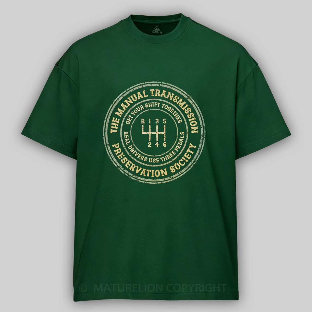 Maturelion The Manual Transmission Preservation Society Cotton T-shirt