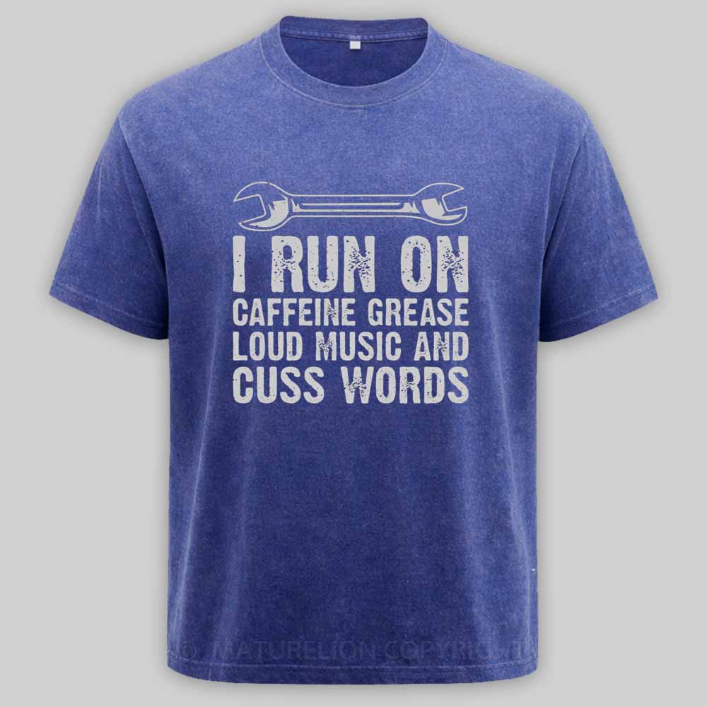 Maturelion Car Auto Motorcycle Mechanic Funny Sayings And Diesel Gifts Washed T-shirt