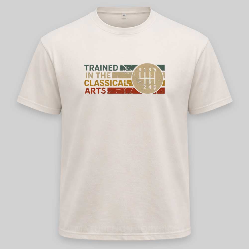 Maturelion TRAINED IN THE CLASSICAL ARTS - GRUNGE RETRO MANUAL Washed T-shirt