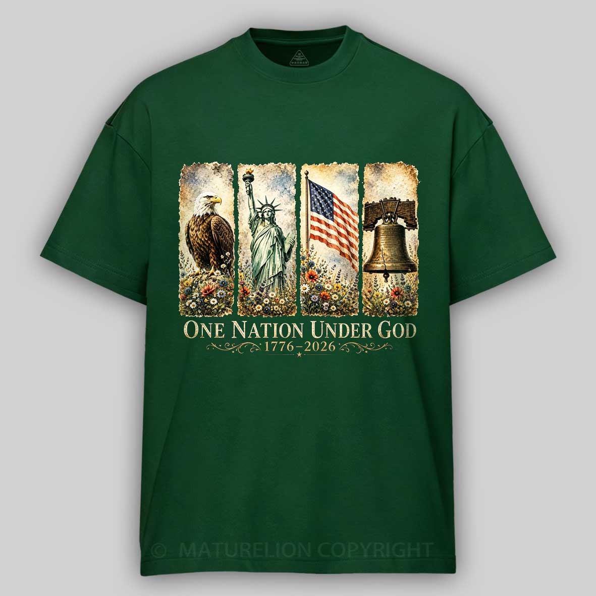 Maturelion One Nation Under God 250 Anniversary T-shirt 