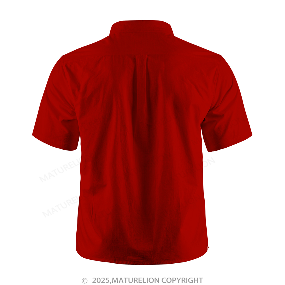 Maturelion Christmas Hawaiian Shirt Santa Riding Motorcycle Hawaiian Shirt