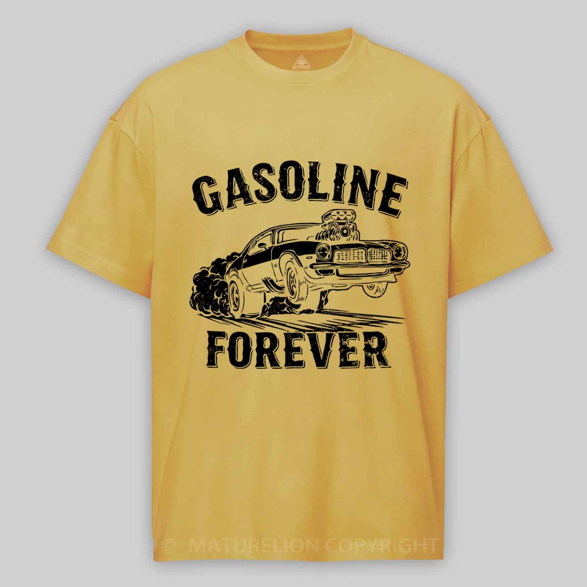 Maturelion Gasoline Forever - Funny Gas Cars Cotton T-shirt