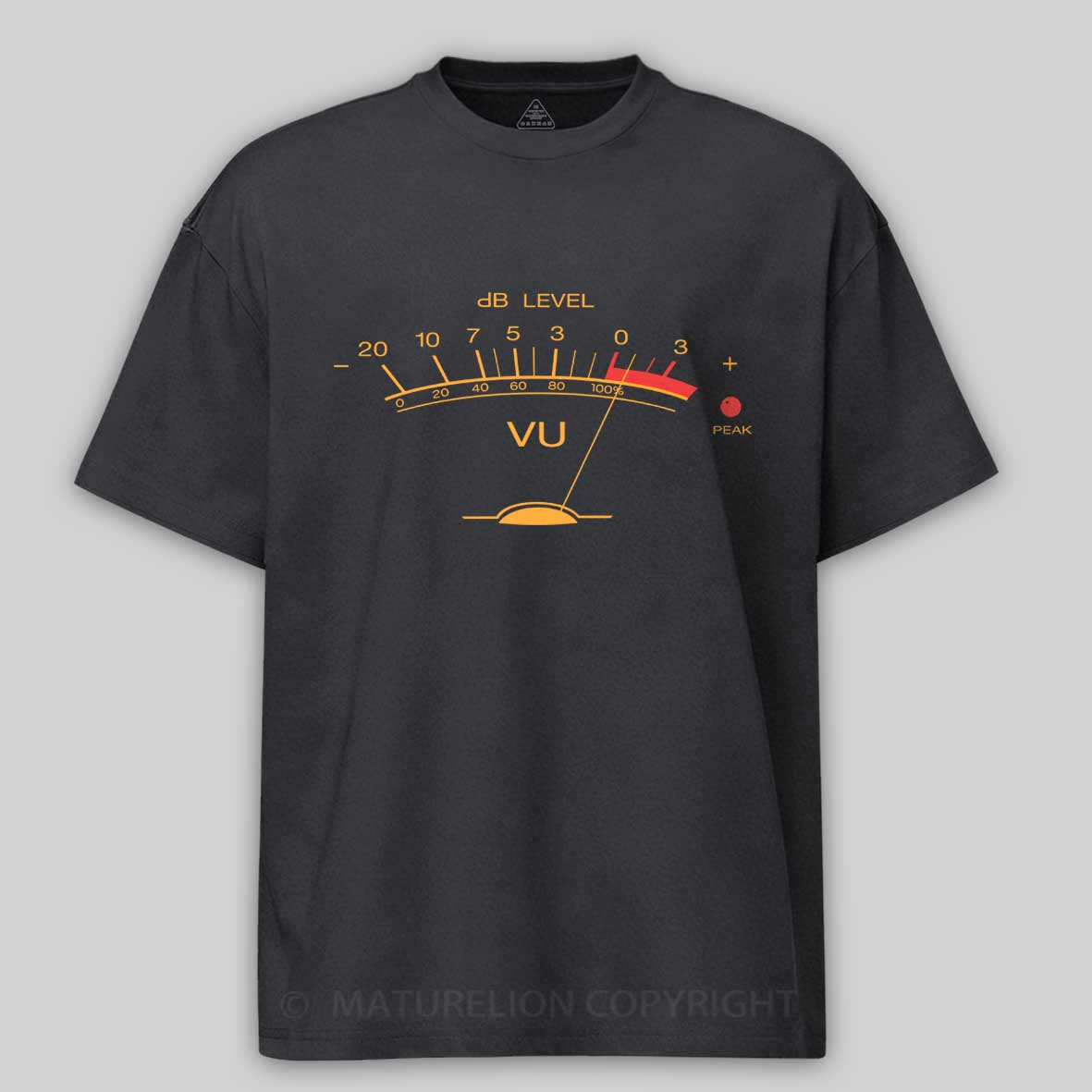 Maturelion Volume VU Meter Vintage Audio Engineer Recording Studio Gear Head Musician Guitar Cotton T-shirt