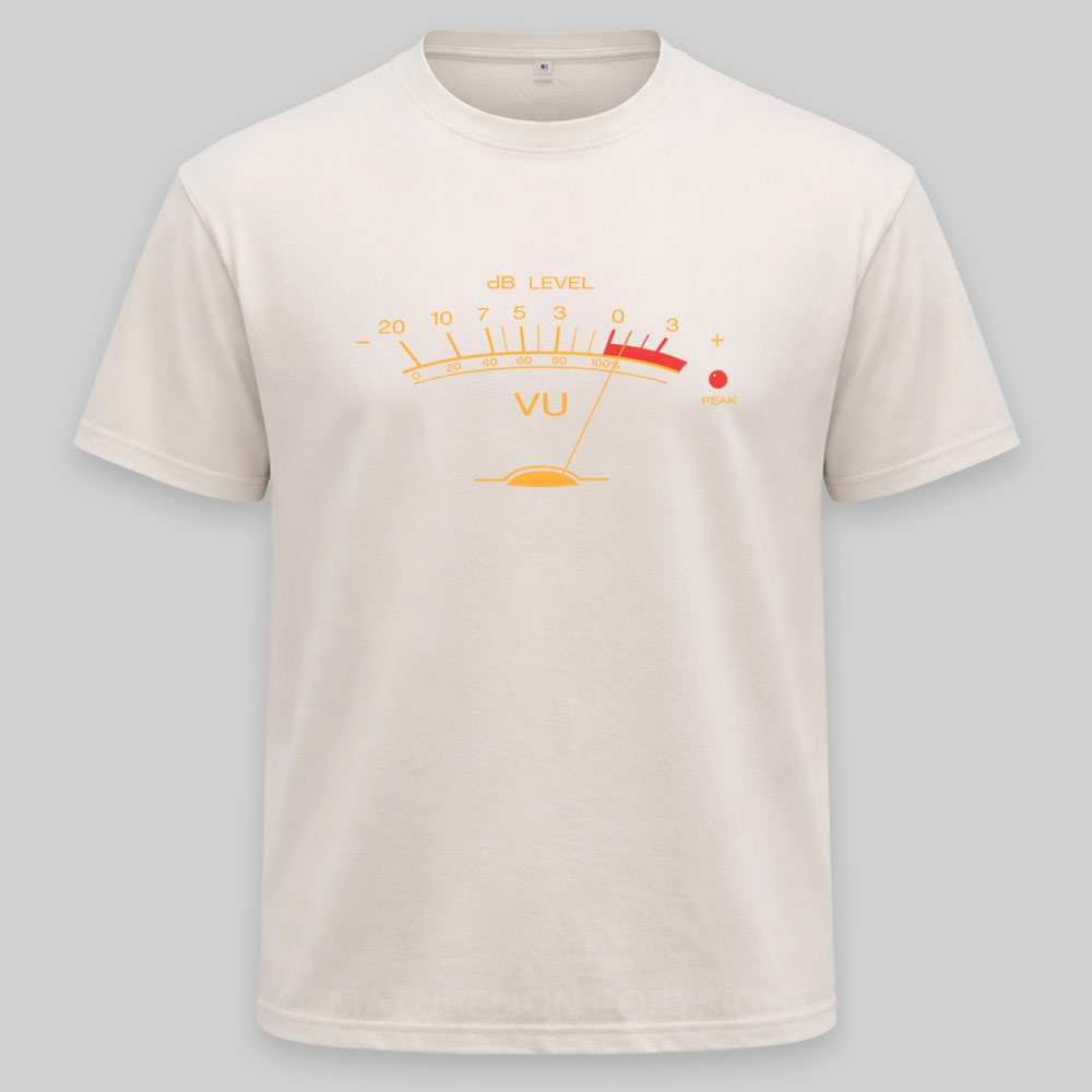 Maturelion Volume VU Meter Vintage Audio Engineer Recording Studio Gear Head Musician Guitar Washed T-shirt