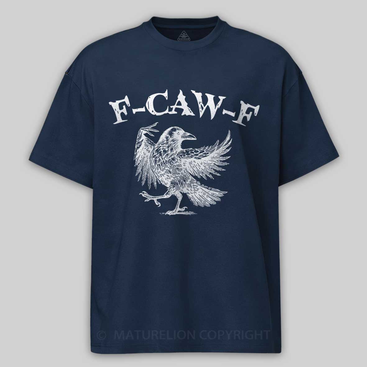 Maturelion Men's T-Shirt F-Caw-F Cotton T-Shirt