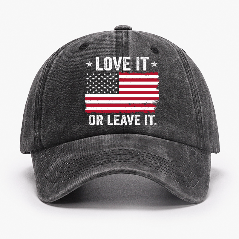 Men'S Love It Or Leave It USA Flag Cap-Maturelion