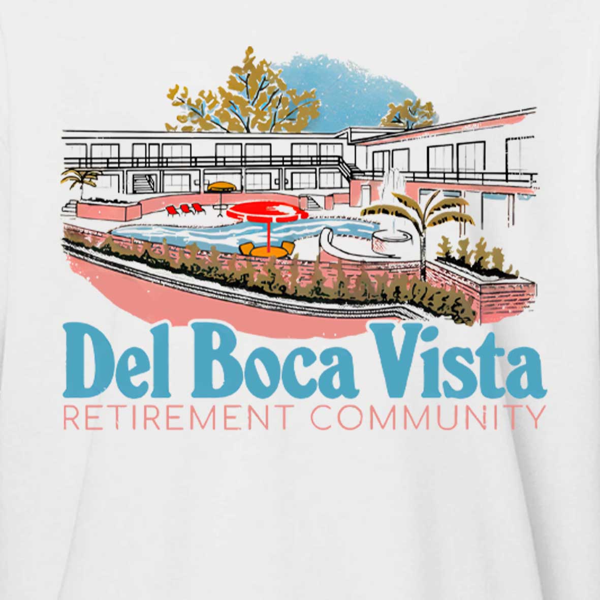 Maturelion Del Boca Vista Retirement Community - Retro Original Design Cotton T-shirt