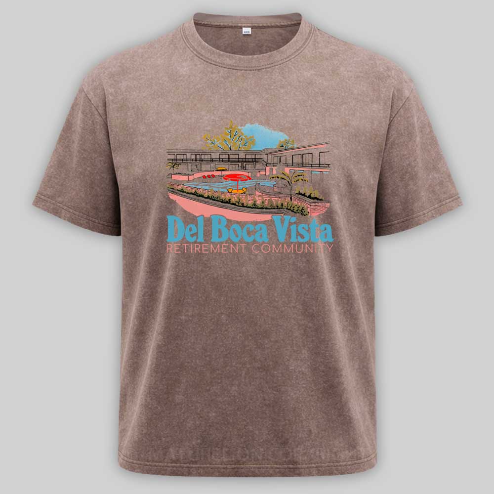 Maturelion Del Boca Vista Retirement Community - Retro Original Design Washed T-shirt