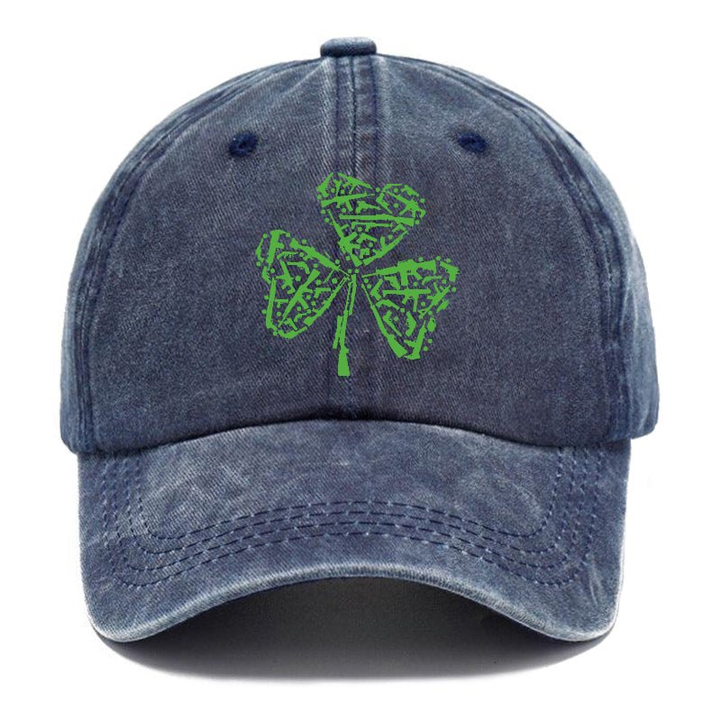 St. Patrick's Day Gun Clover Print Cap-Maturelion