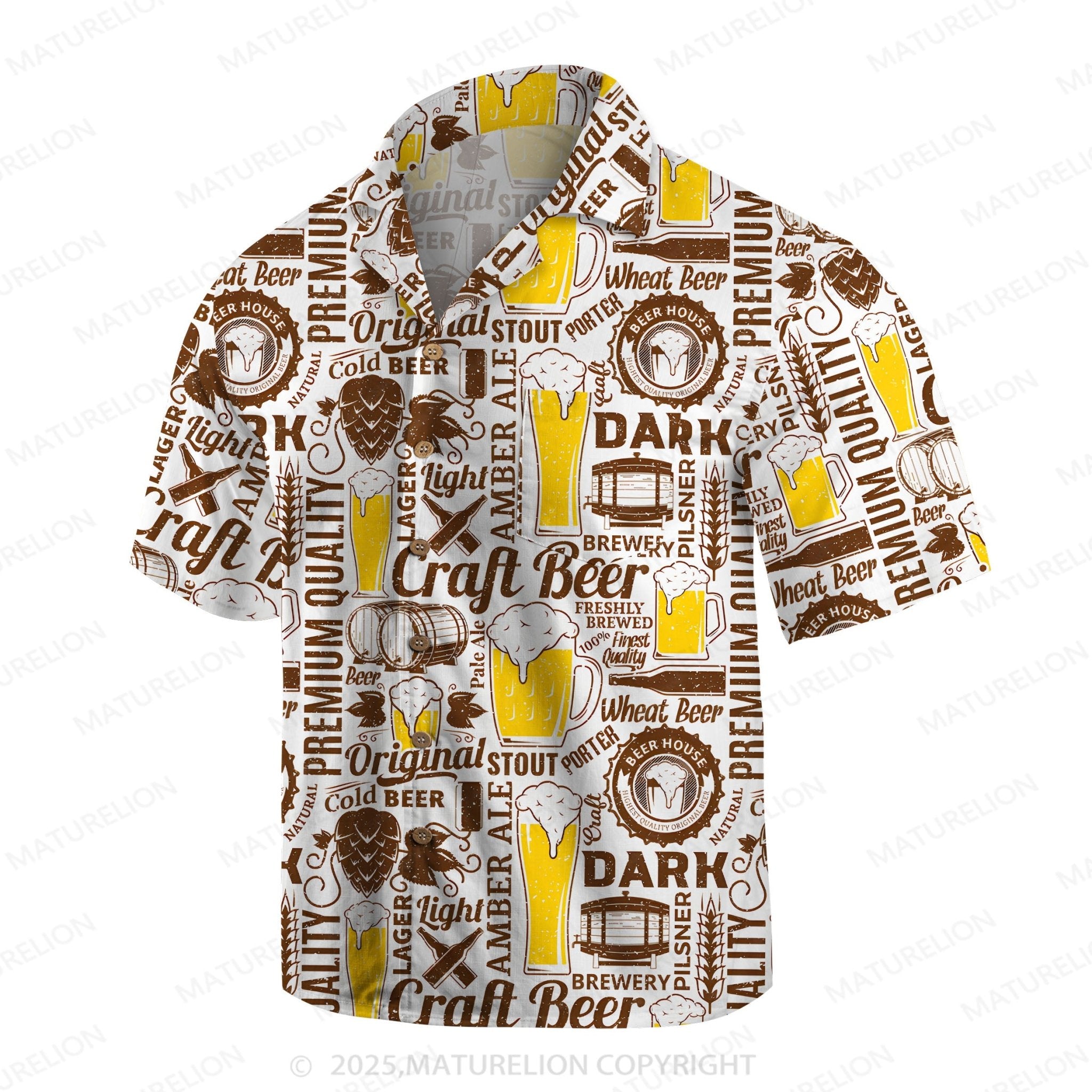 Maturelion Men's Hawaiian Shirt Palm Paradise Hawaiian Shirt