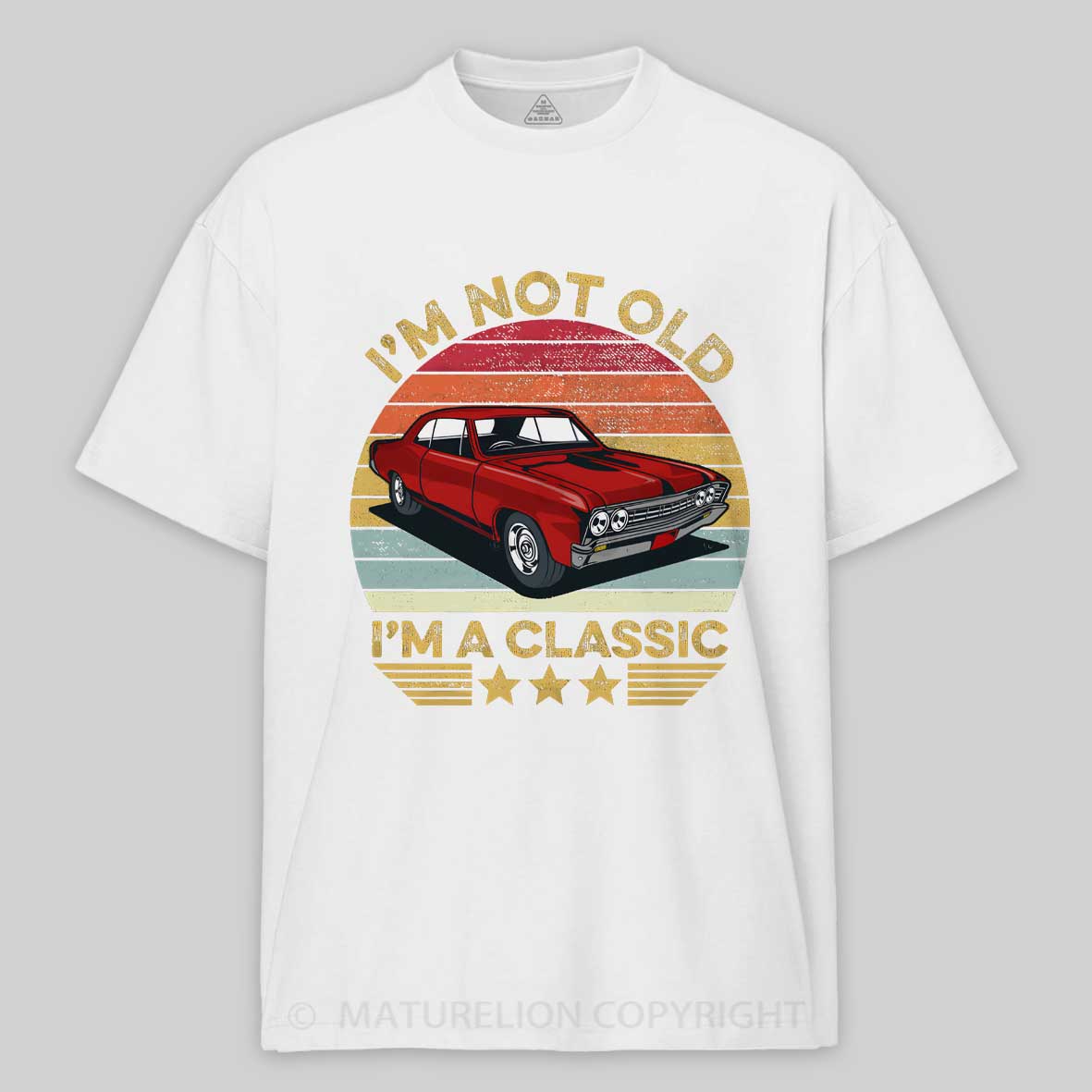Maturelion I'm Not Old I'm A Classic Funny Car Graphic Cotton T-shirt