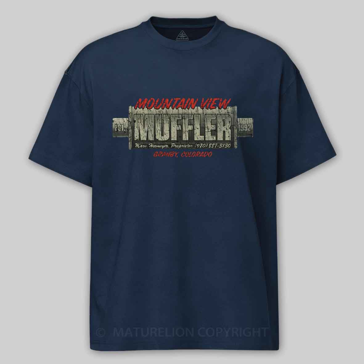 Maturelion Mountain View Muffler 1992 Cotton T-shirt