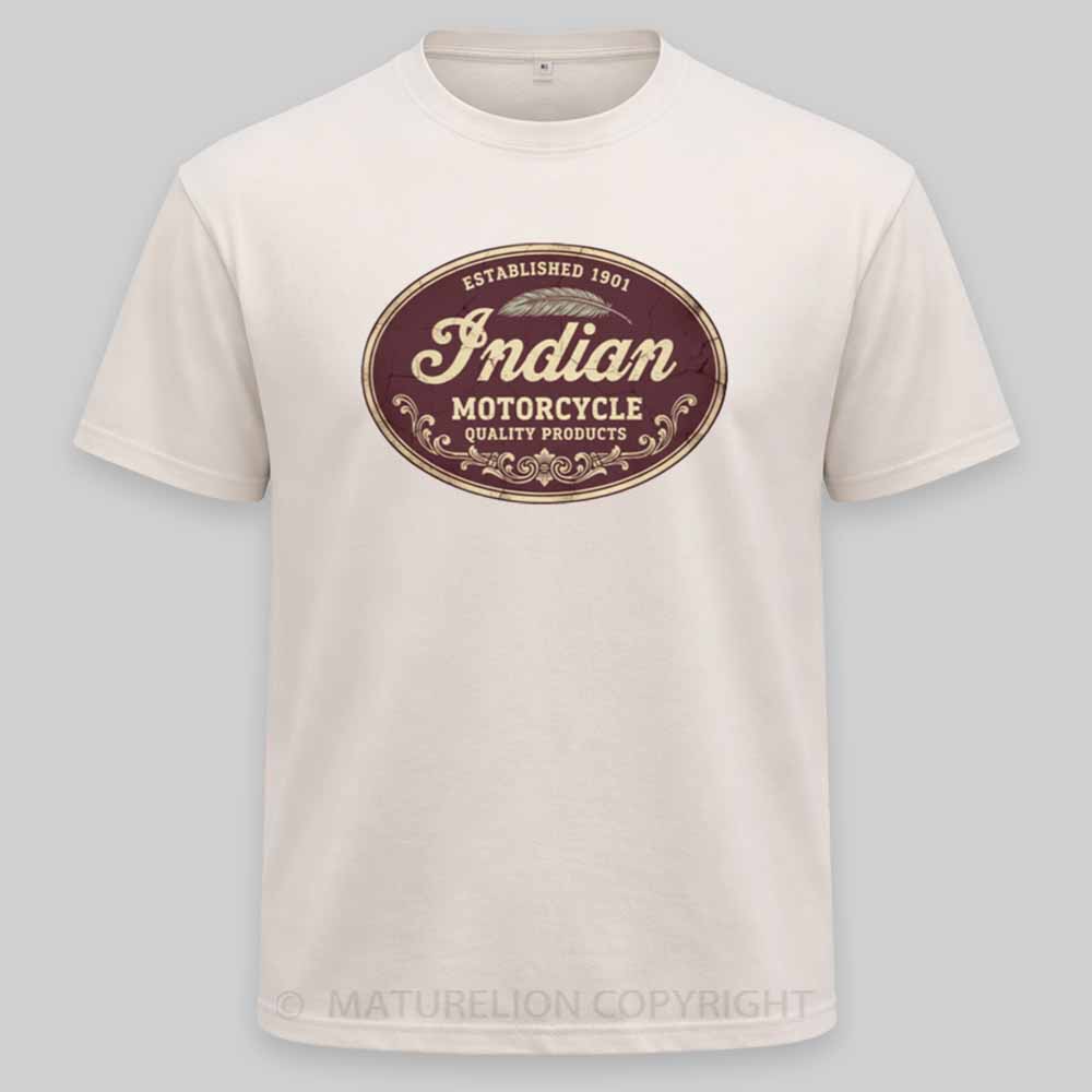 Maturelion Indian Motorcycles Sign Washed T-shirt