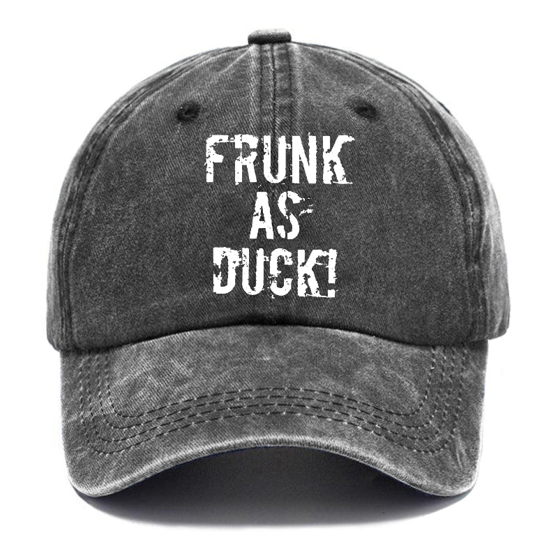 Frunk As Duck Funny Drunk Print Cap-Maturelion