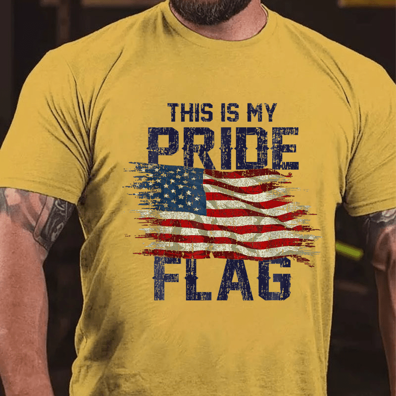 This Is My Proud Flag 4th of July Cotton T-shirt (Free Customization)-Maturelion