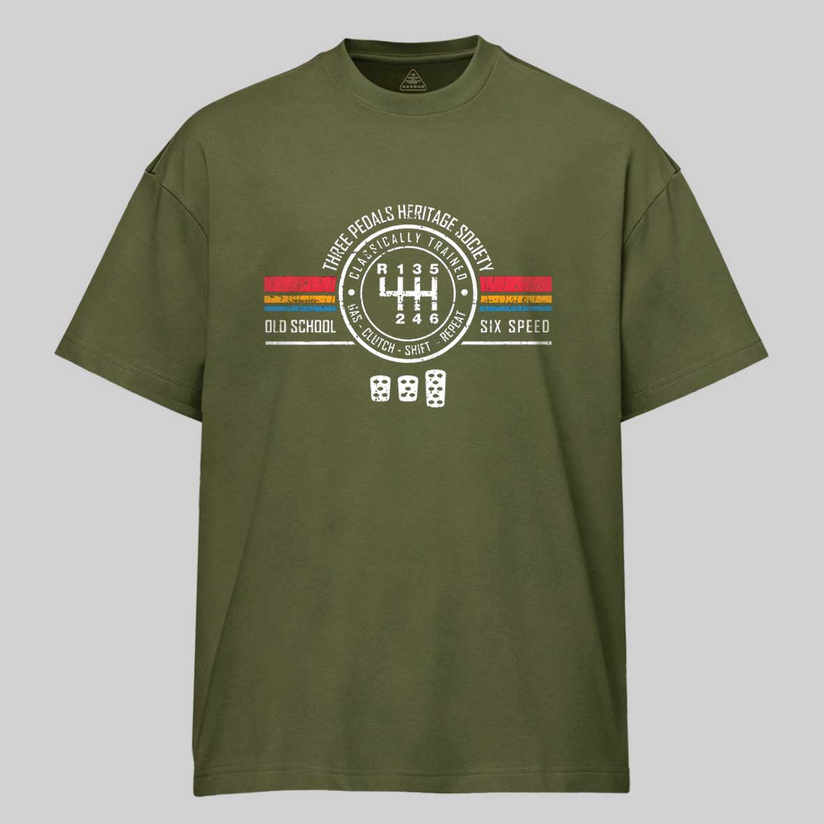 Maturelion Three Pedals Heritage Society Cotton T-shirt