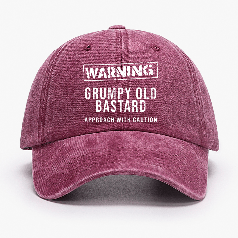 Warning Grumpy Old Bastard Approach With Caution Cap (Free Customization)-Maturelion