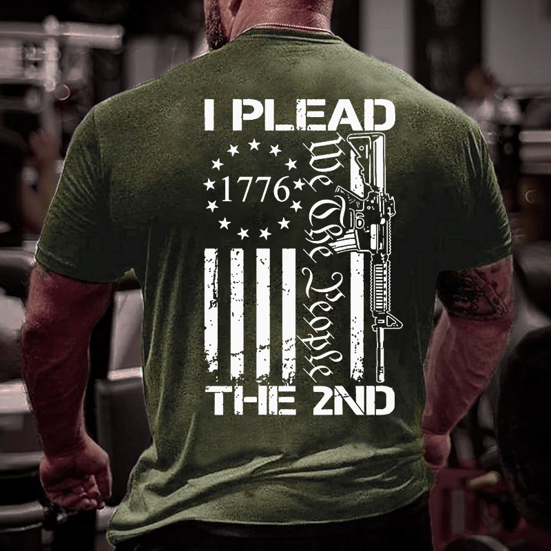 Maturelion I Plead The 2nd Amendment We The People AR15 Pro Gun Cotton T-shirt (Free Customization)