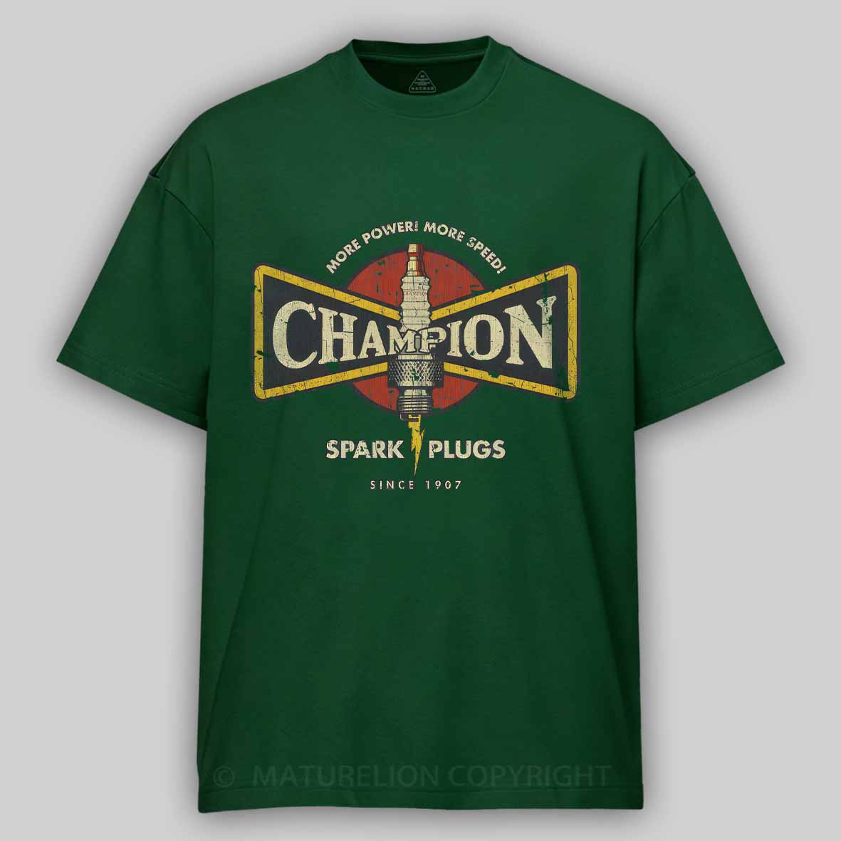 Maturelion Champion More Power More Speed 1907 Cotton T-shirt