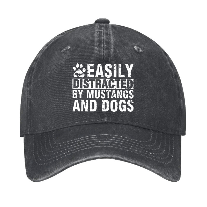 Easily Distracted By Mustangs And Dogs Cap-Maturelion
