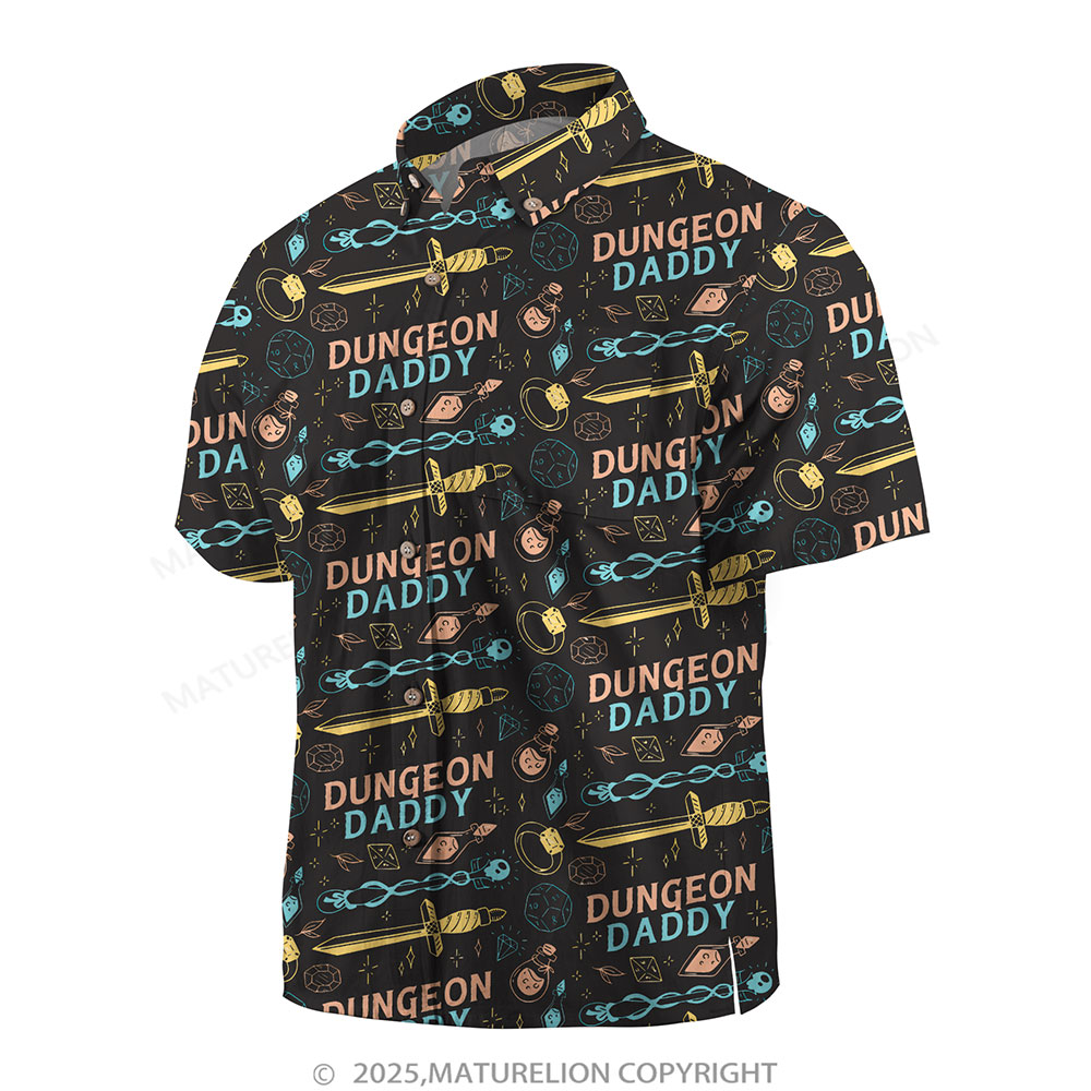 Maturelion Aloha Shirts Dungeon Daddy Button Up Shirt
