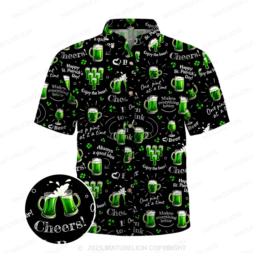 Maturelion St Patrick's Hawaiian Shirt Seaside Chill Hawaiian Shirt-Maturelion