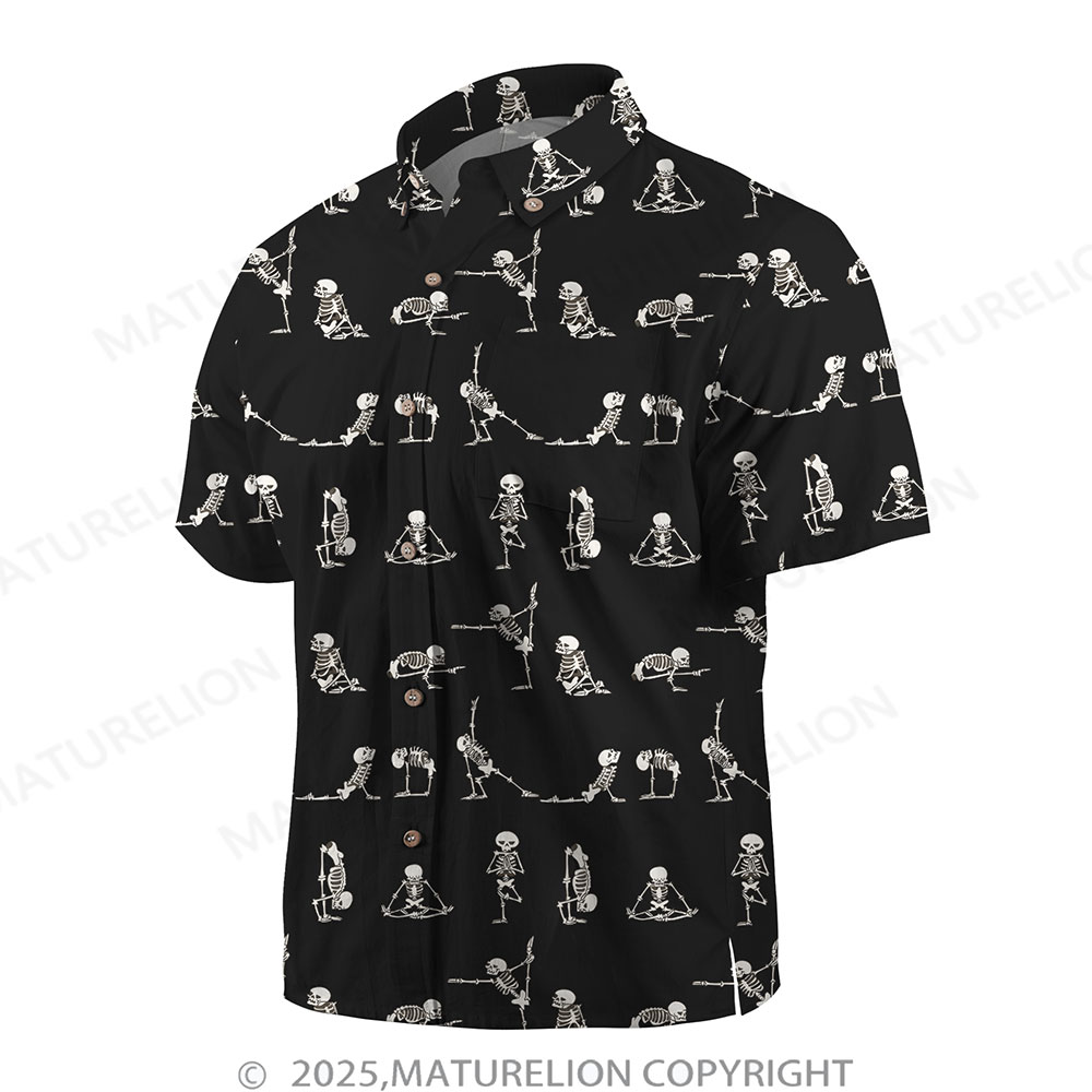 Maturelion Men's Button Pocket ShirtHeat of the Island and Fire of Desire Hawaiian Shirt