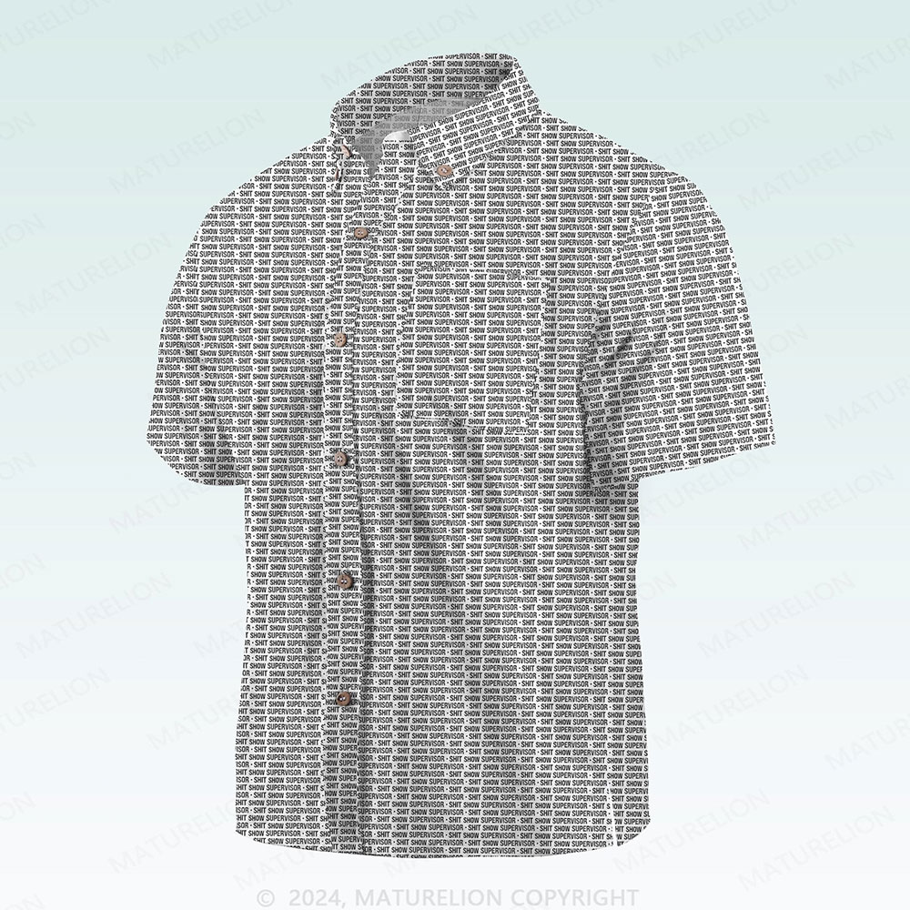 Maturelion Men's Button Pocket ShirtShit Show Supervisor Hawaiian Shirt