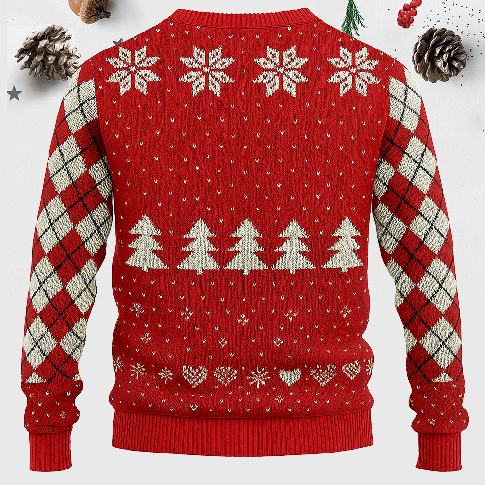 Maturelion Light Up Santa Claus Golf Funny Christmas Ugly Sweater