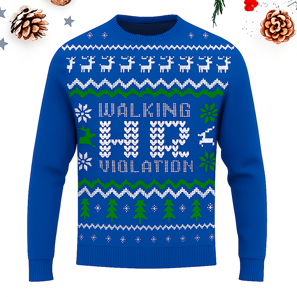 Maturelion Xmas Walking HR Violation Christmas Sweater